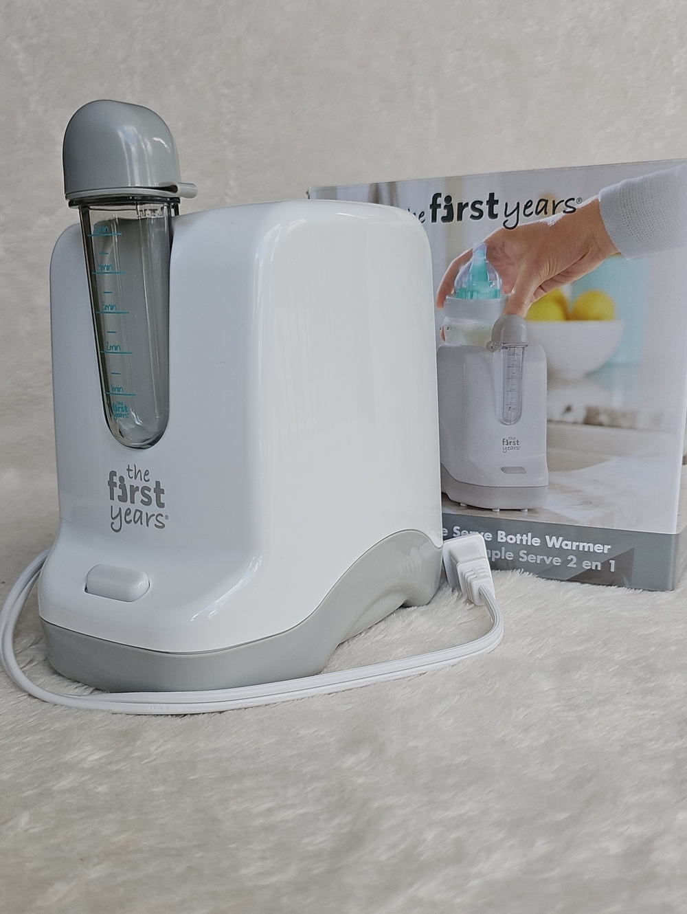 The First Years 2-in-1 Simple Serve Baby Bottle Warmer & Pacifier Sanitizer